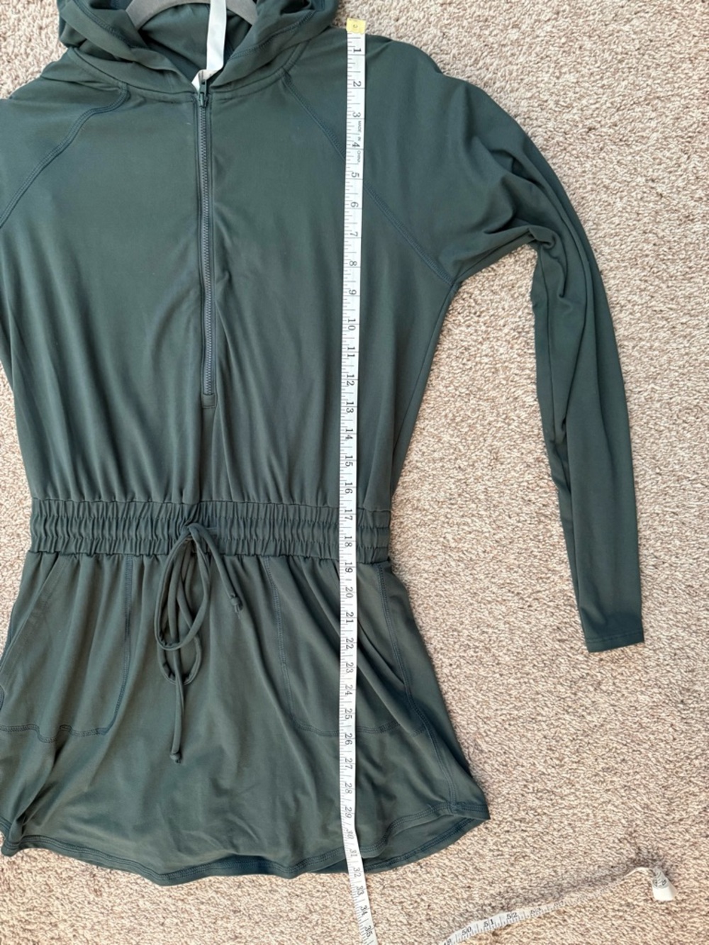 Rae Mode Long Sleeve Hooded Romper in Green - Picture 5 of 6